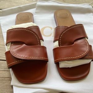 Chloe slide Sepia Brown size EU 39.5 US 9.5